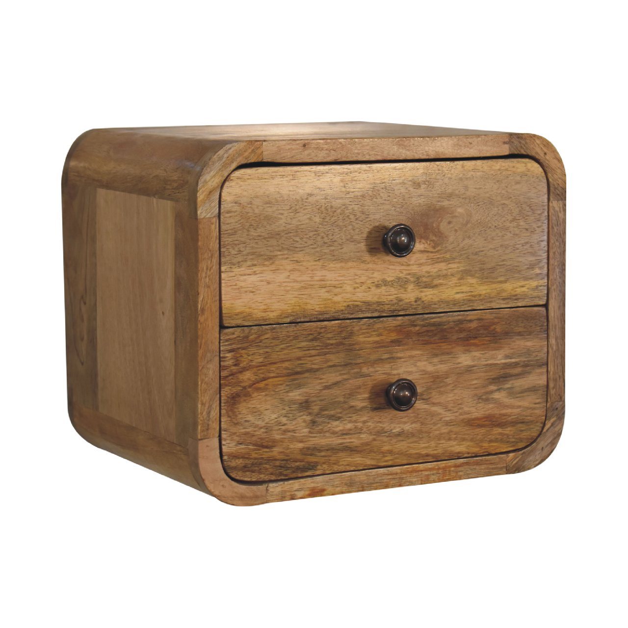 Floating Mini Bedside Cabinet - Wood Velvet