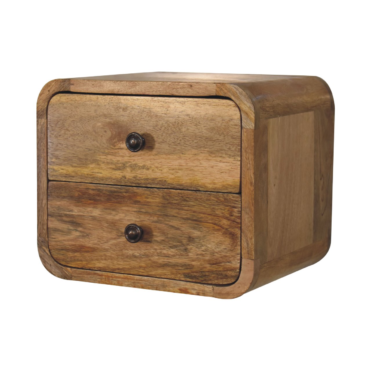 Floating Mini Bedside Cabinet - Wood Velvet