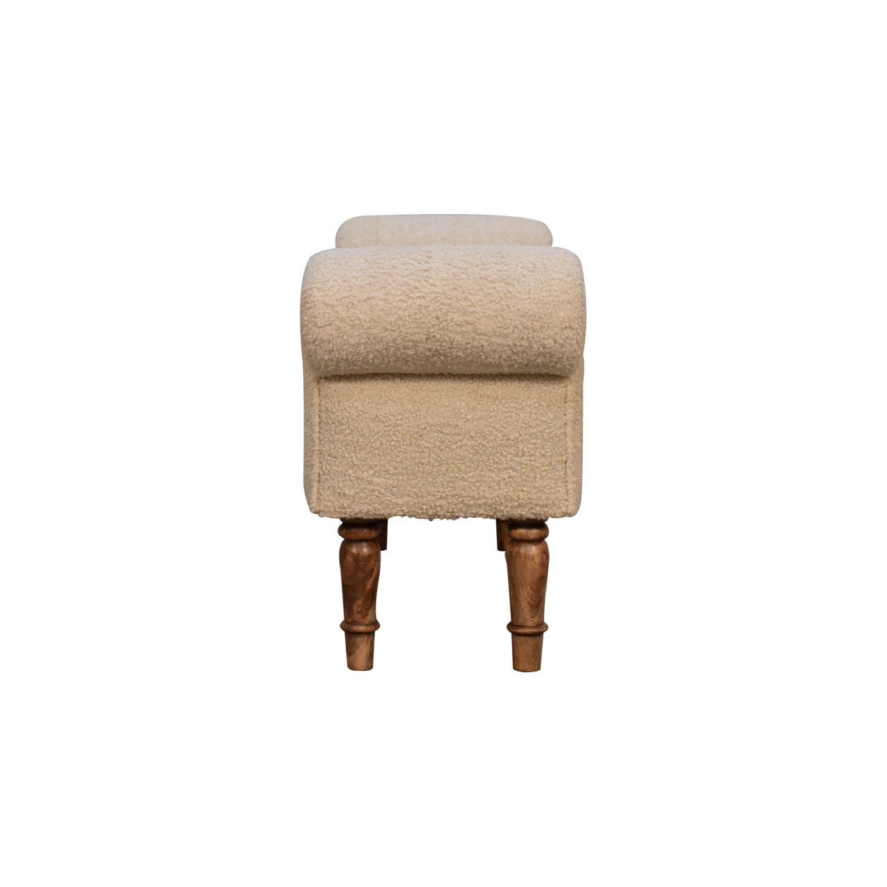 Hallway Bench In Cream Boucle - Wood Velvet