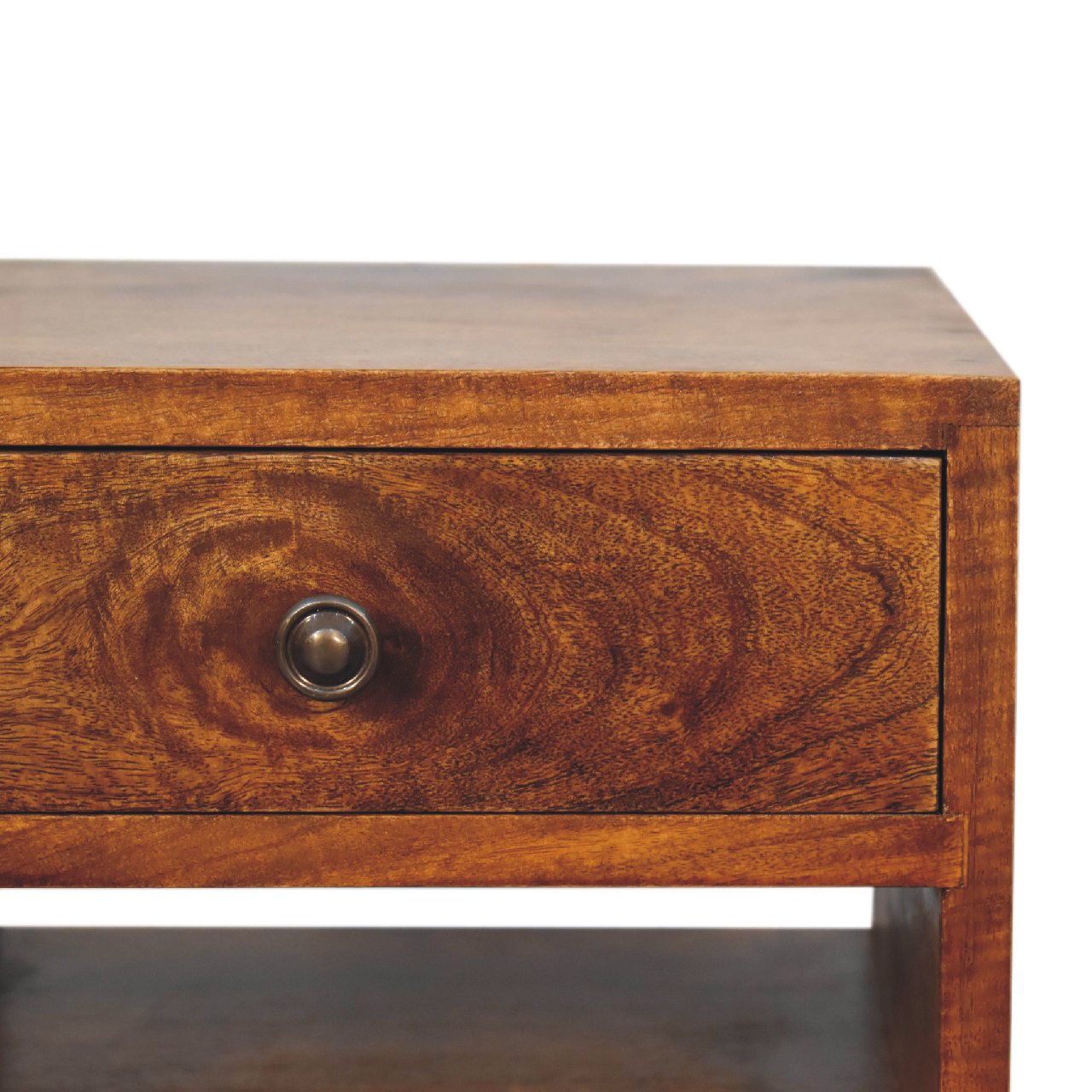 Mini Classic Multi Chestnut Bedside Cabinet - Wood Velvet
