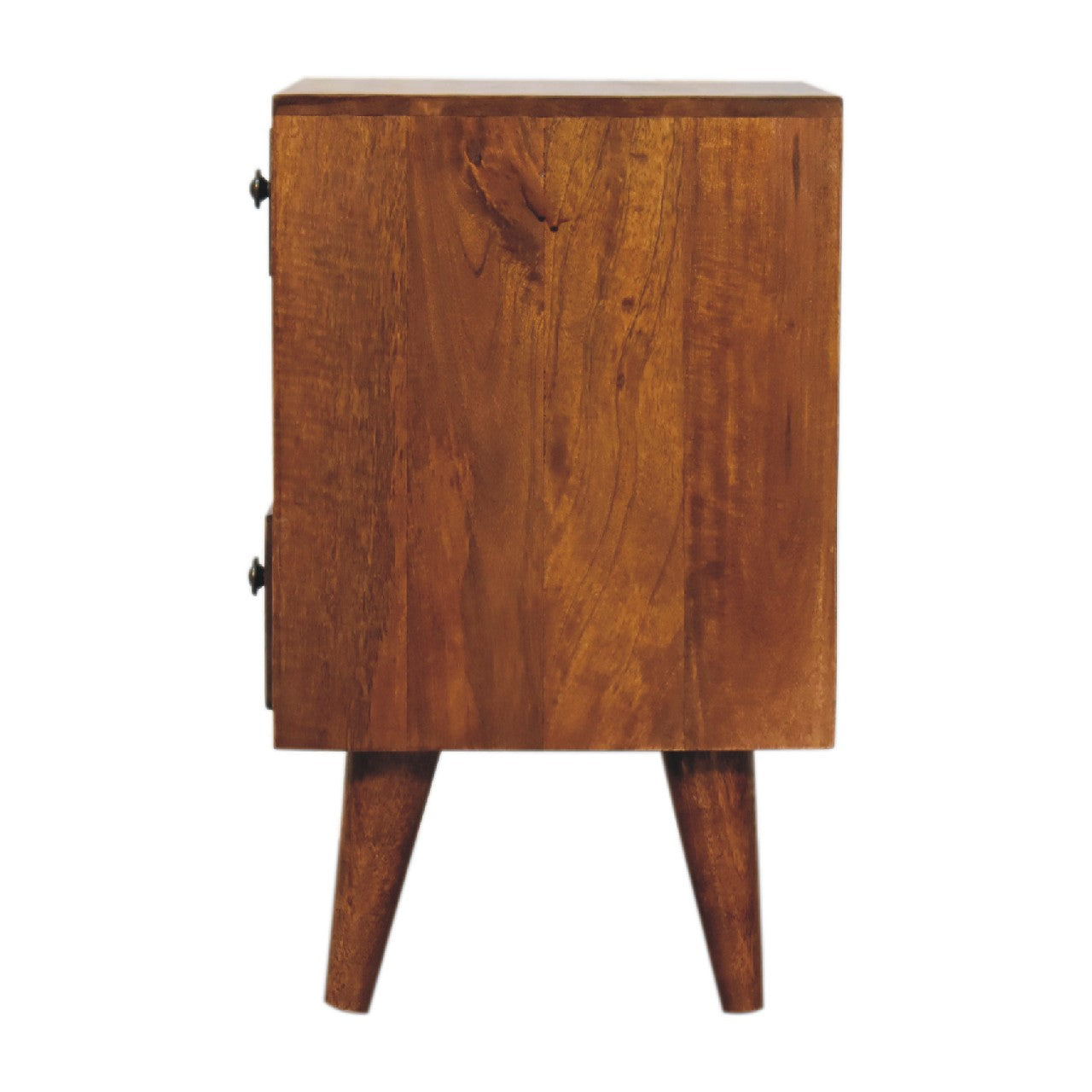 Mini Classic Multi Chestnut Bedside Cabinet - Wood Velvet