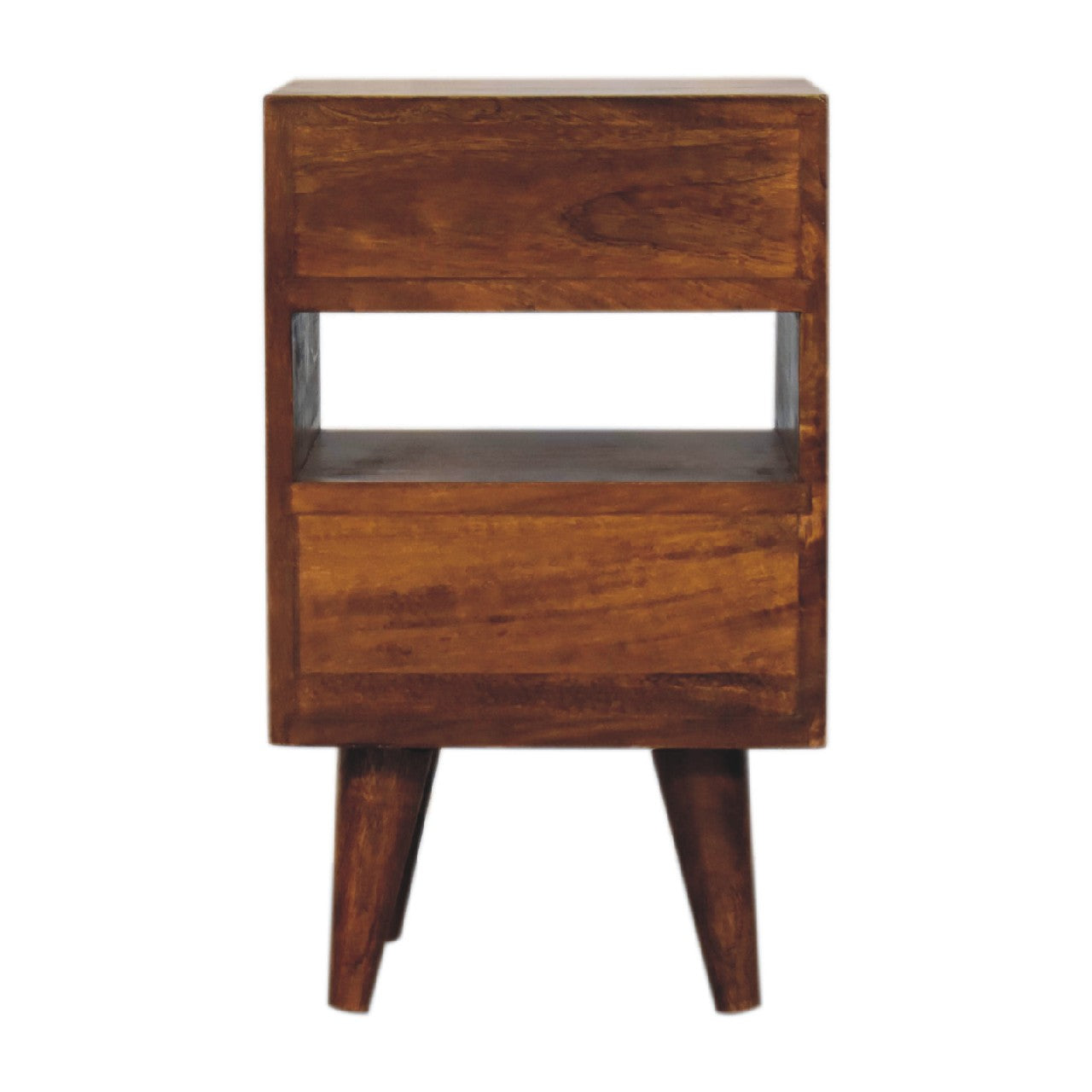 Mini Classic Multi Chestnut Bedside Cabinet - Wood Velvet
