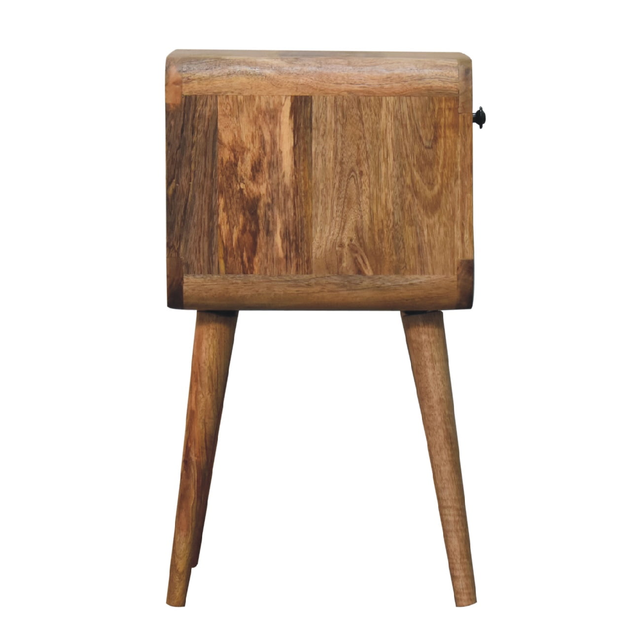 Mini Oak-Like Curve Lower Bedside Table - Wood Velvet