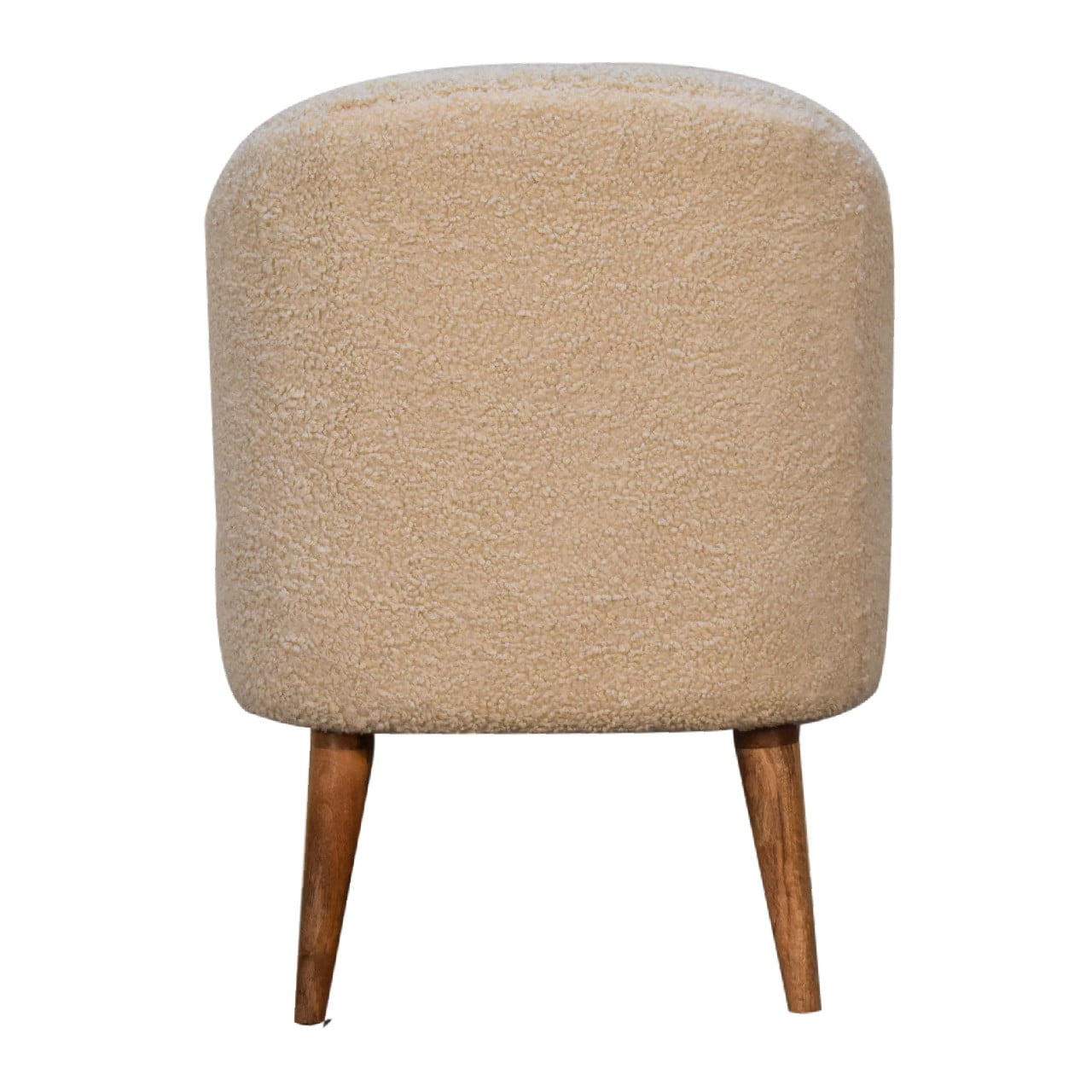 Cream Boucle Tub Chair - Wood Velvet