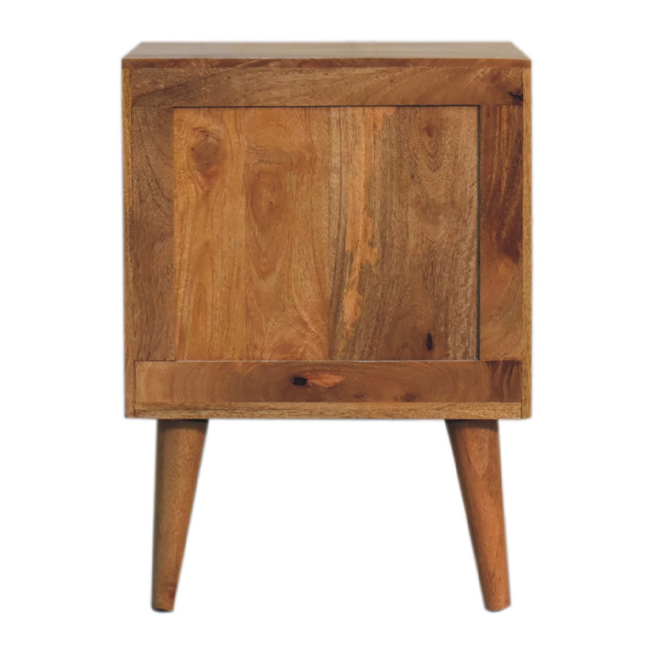 3D Cube Effect Bedside Wooden Cabinet - Wood Velvet