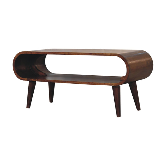 Amaya Nordic Style Coffee Table - Wood Velvet