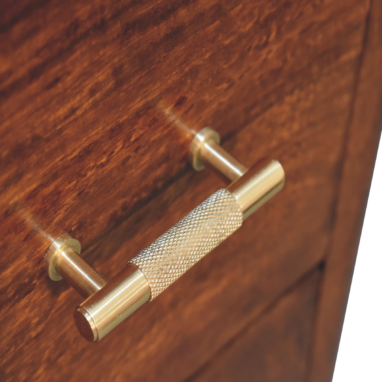 Classy 3-Drawer Chest of Drawers In Chestnut Brown - Wood Velvet