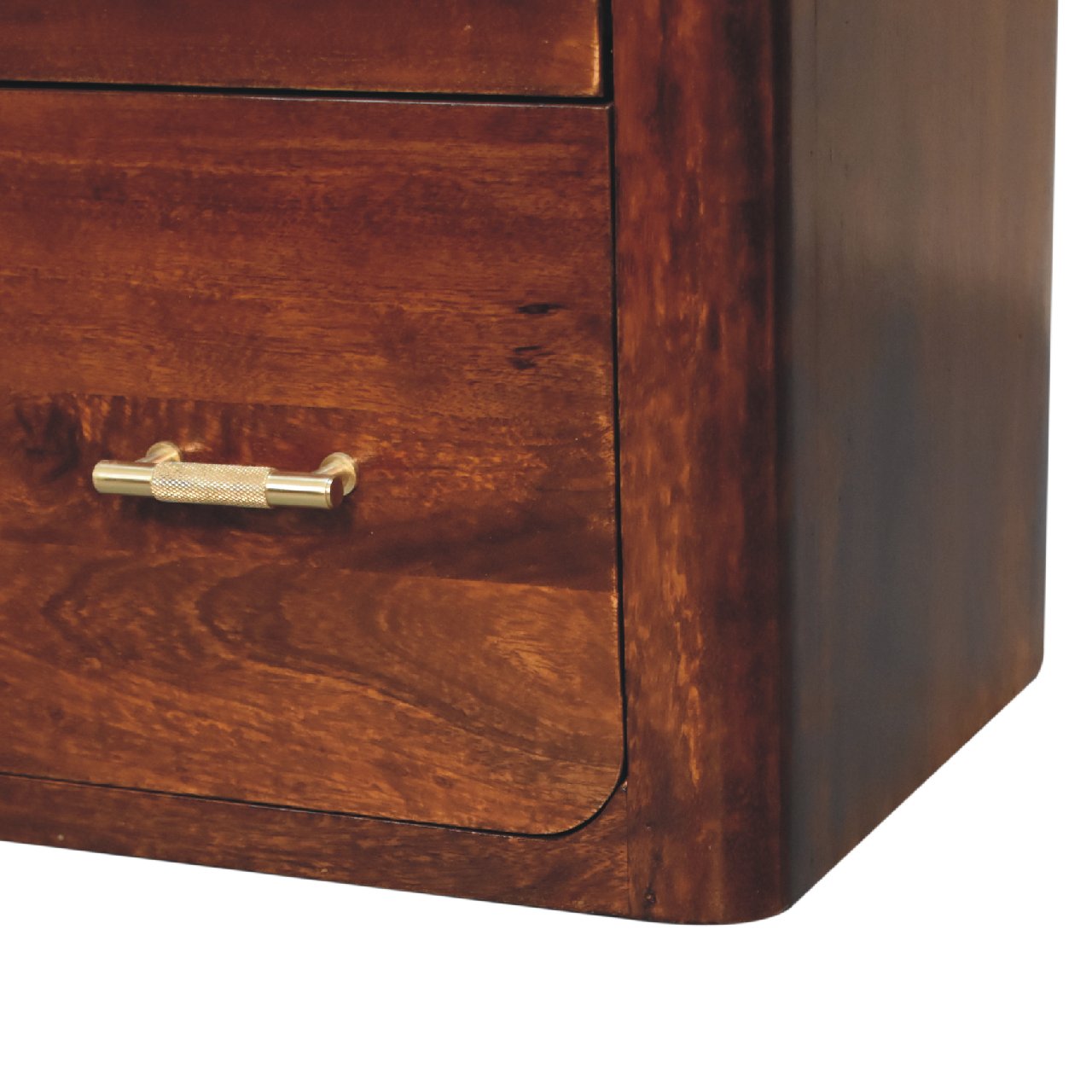 Classy 3-Drawer Chest of Drawers In Chestnut Brown - Wood Velvet