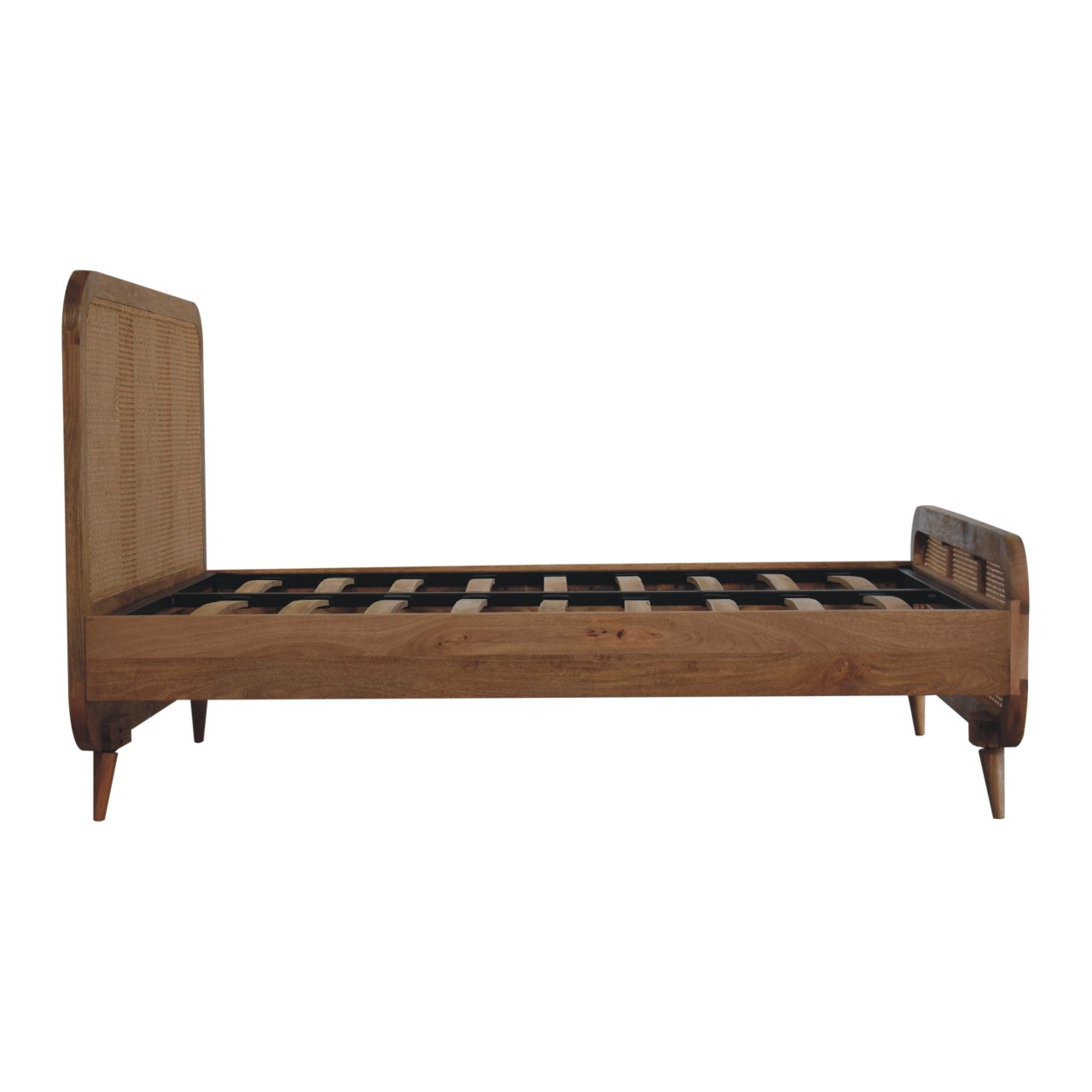 Crafted Elegance Rattan Solid Wood Bedframe | LAST ONE! | - Wood Velvet