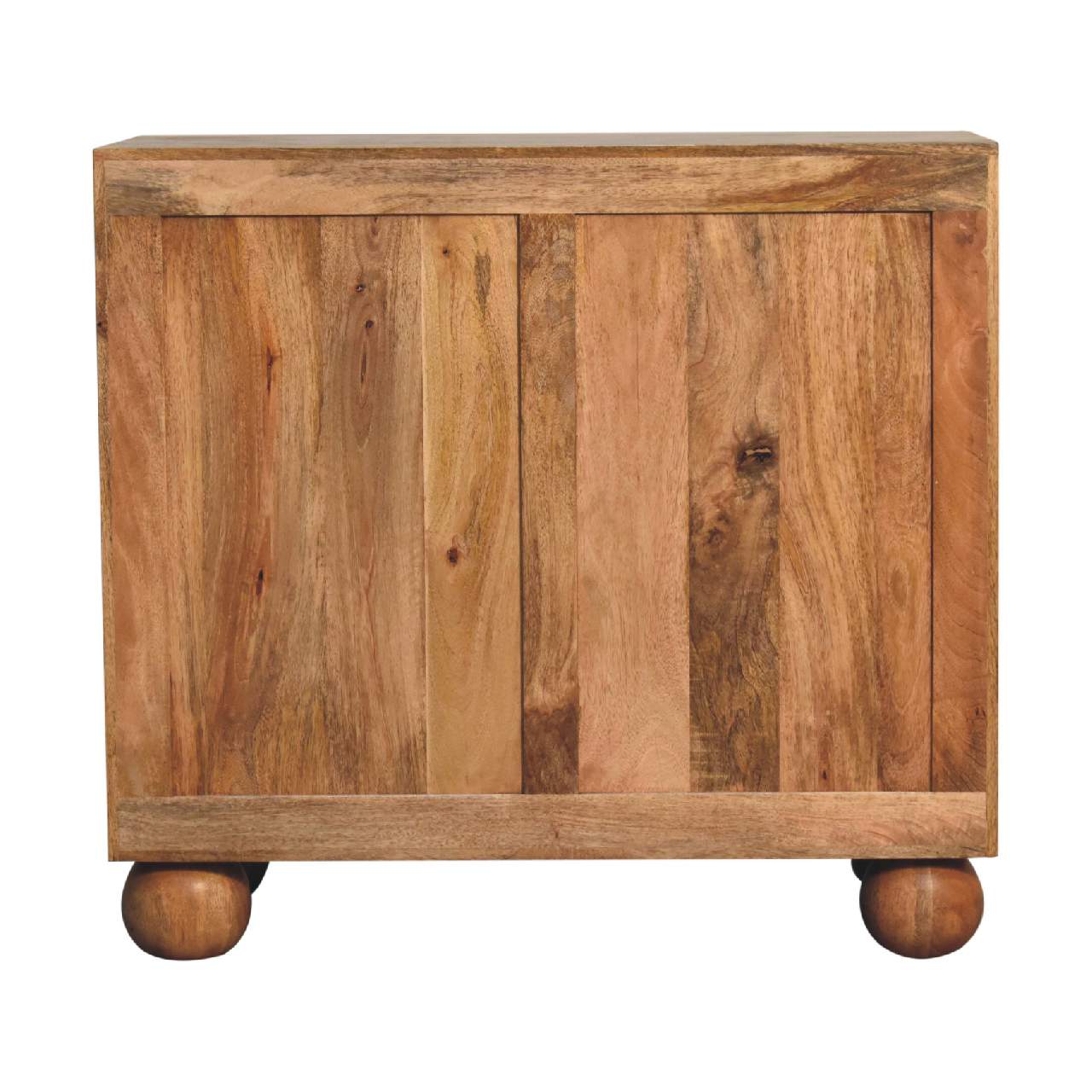 2-Door Rattan Nordic Style Wooden Cabinet - Wood Velvet