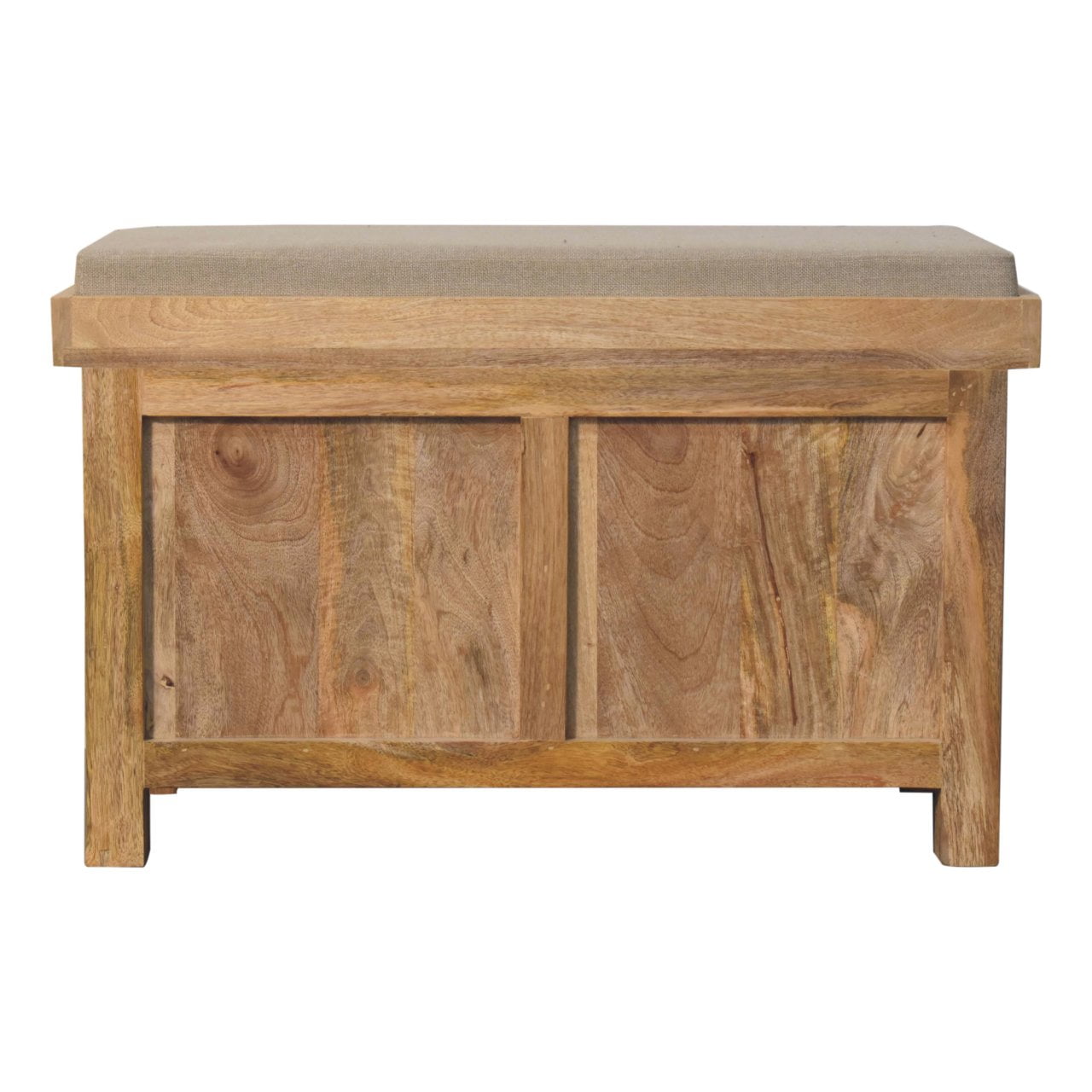 Rattan Basket Linen Bench Seat With Storage | Real Wood - Wood Velvet