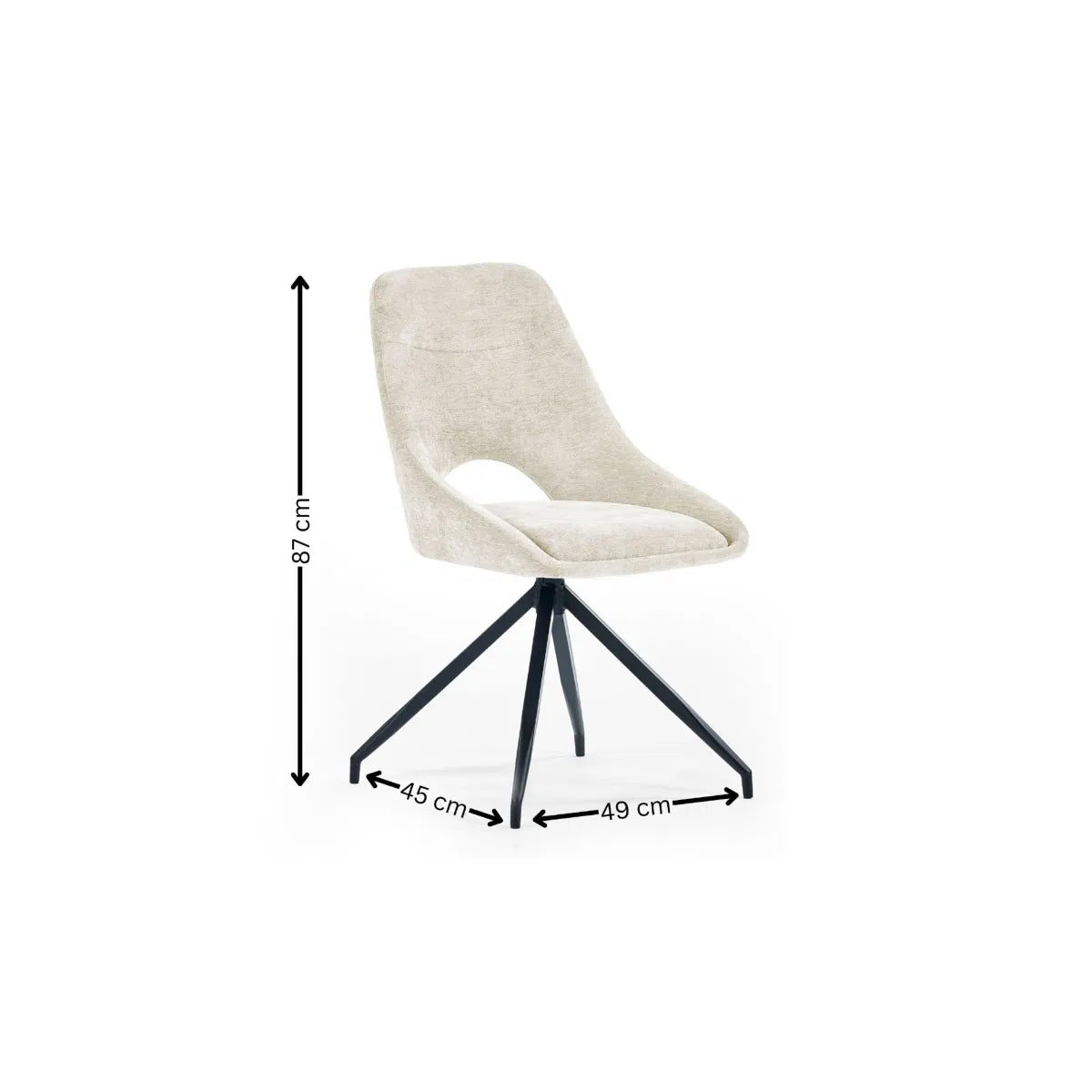 Swivel Return Dining Chair Set of 2 | Jonah | Julian Bowen - Wood Velvet