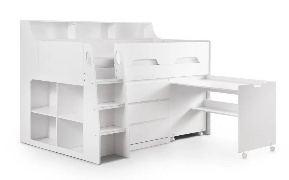 Julian Bowen Space Saver Childrens Midsleeper | Jupiter - Wood Velvet