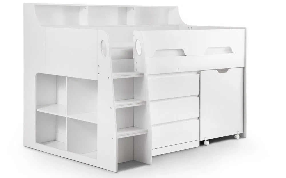 Julian Bowen Space Saver Childrens Midsleeper | Jupiter - Wood Velvet
