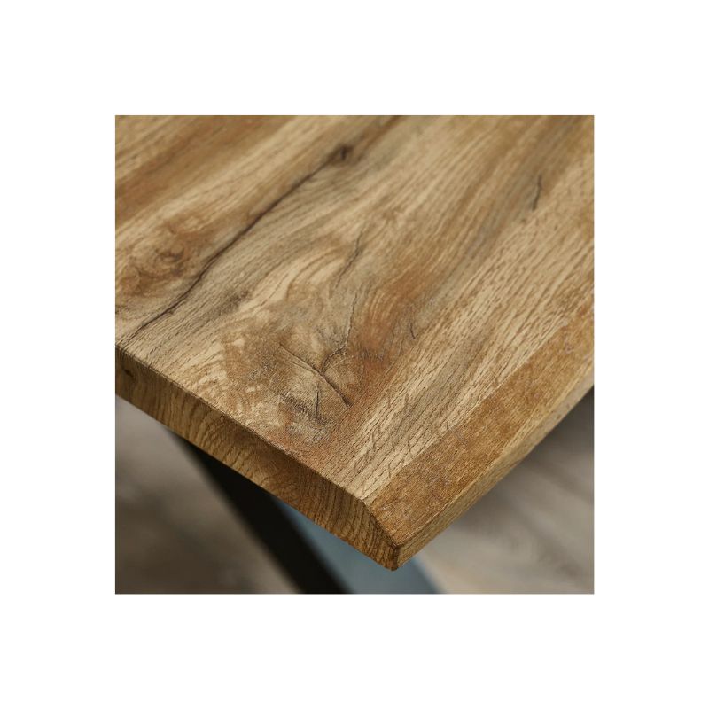 Julian Bowen Harvey Waved-edge Dining Table In Oak Effect - Wood Velvet