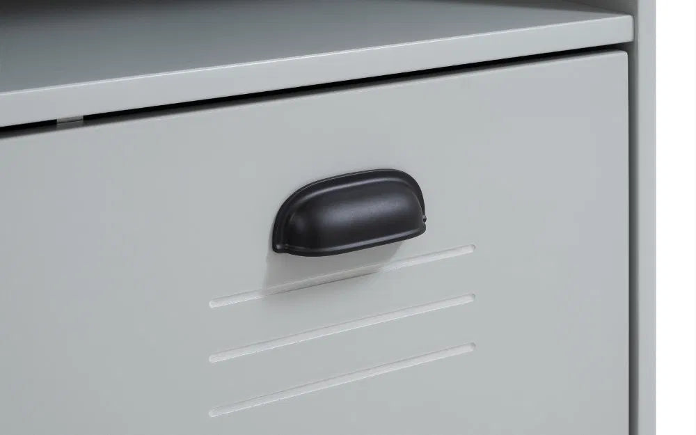 Julian Bowen Industrial Style Metal Look Locker Desk | Lakers Range - Wood Velvet