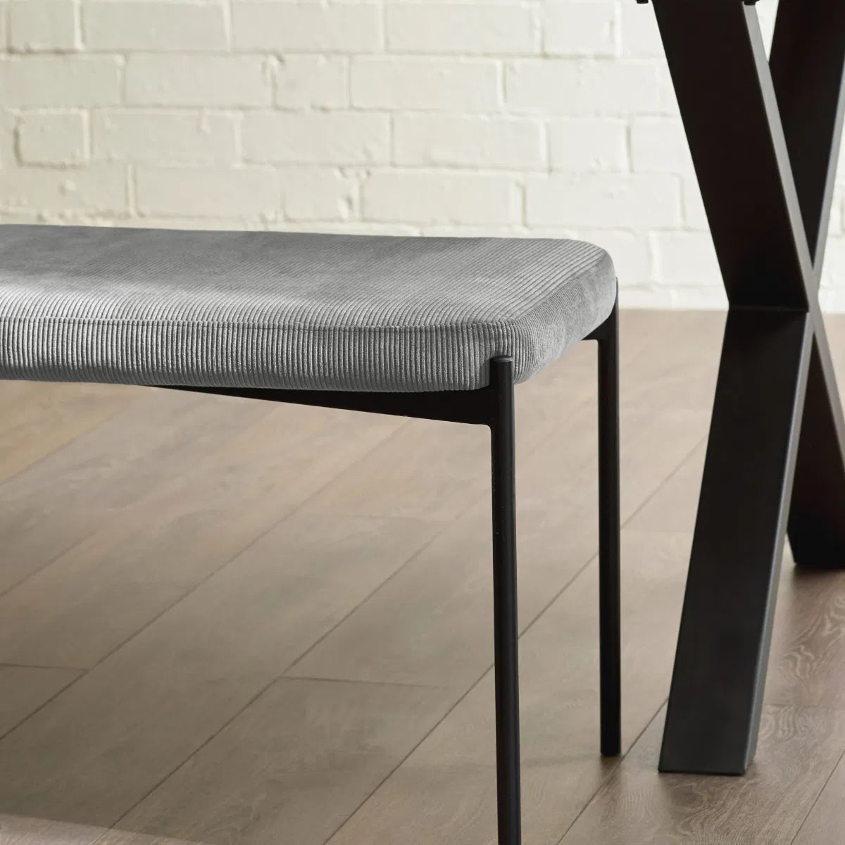 Julian Bowen Leonie Bench in Green or Grey - Wood Velvet