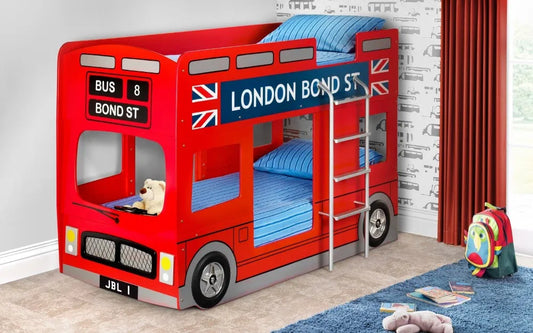 Julian Bowen 'London Bus' Bunk Bed - Wood Velvet