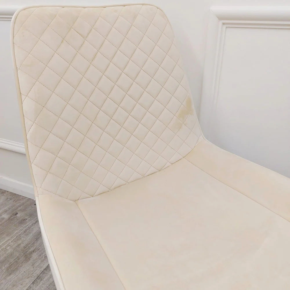 Venus Dining Table & Luna Dining Chair Combo - Wood Velvet