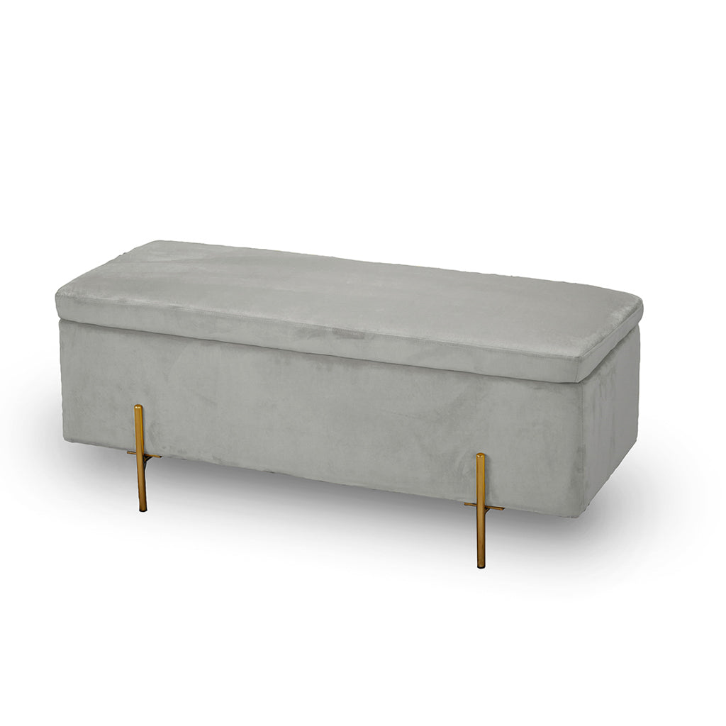 Layla Storage Ottoman By LPD - Wood Velvet