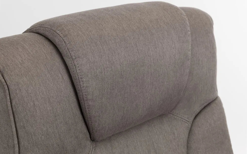 360 Swivel Chair & Footrest In Grey Linen | Malmo | Julian Bowen