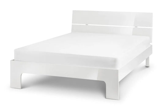 Ultra Chic High Gloss Wood Bedframe In White | King-size | Manhattan - Wood Velvet