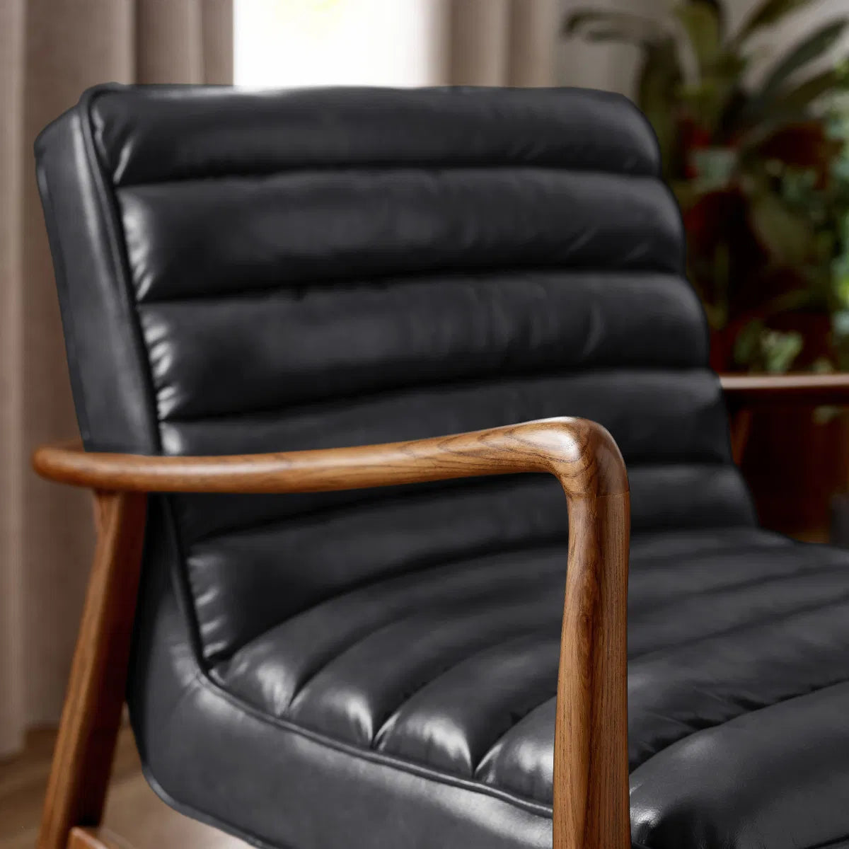 Julian Bowen Marshall Ribbed Accent Chair - Wood Velvet