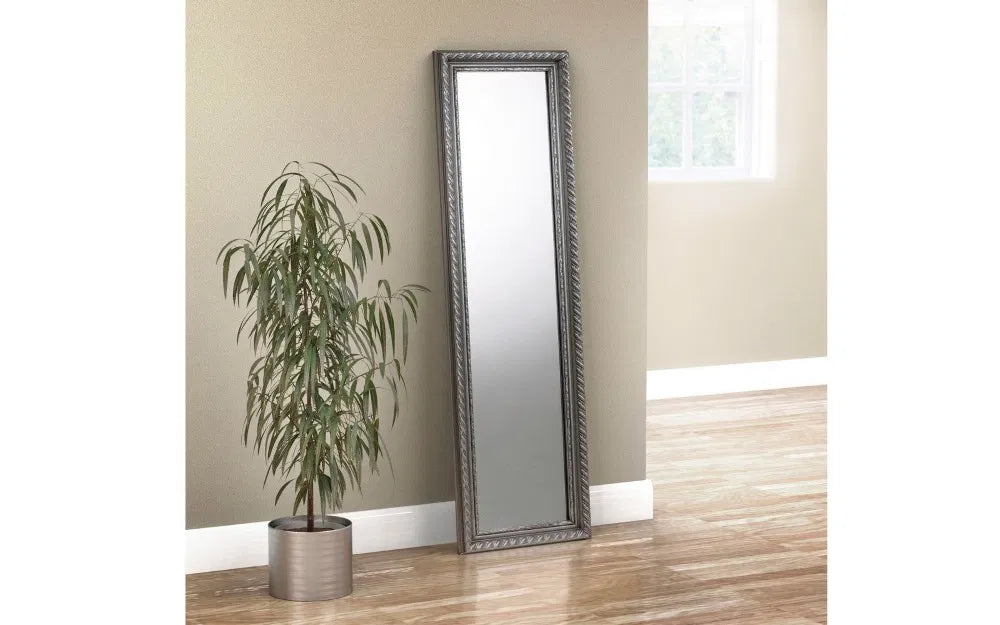 Julian Bowen Allegro Pewter Dress Mirror - Wood Velvet