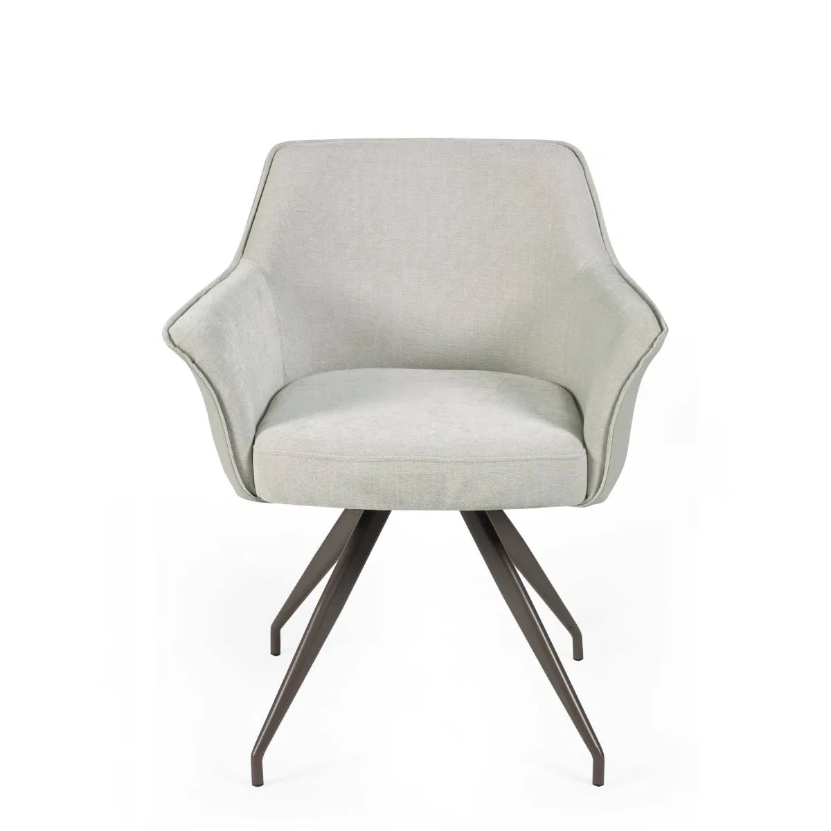 Soft Ivory Chenille & Faux Leather Dining Chair | Noah | Julian Bowen
