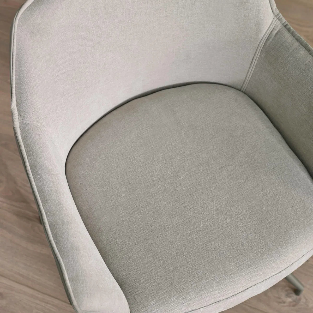 Soft Ivory Chenille & Faux Leather Dining Chair | Noah | Julian Bowen