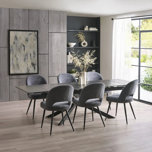 Extending Ceramic Dining Table | Osaka | Julian Bowen - Wood Velvet