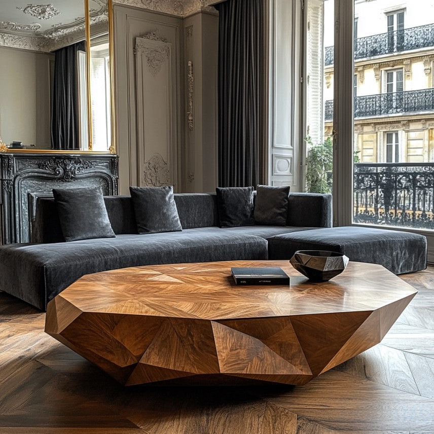 Geo Luxe Coffee Table - Wood Velvet