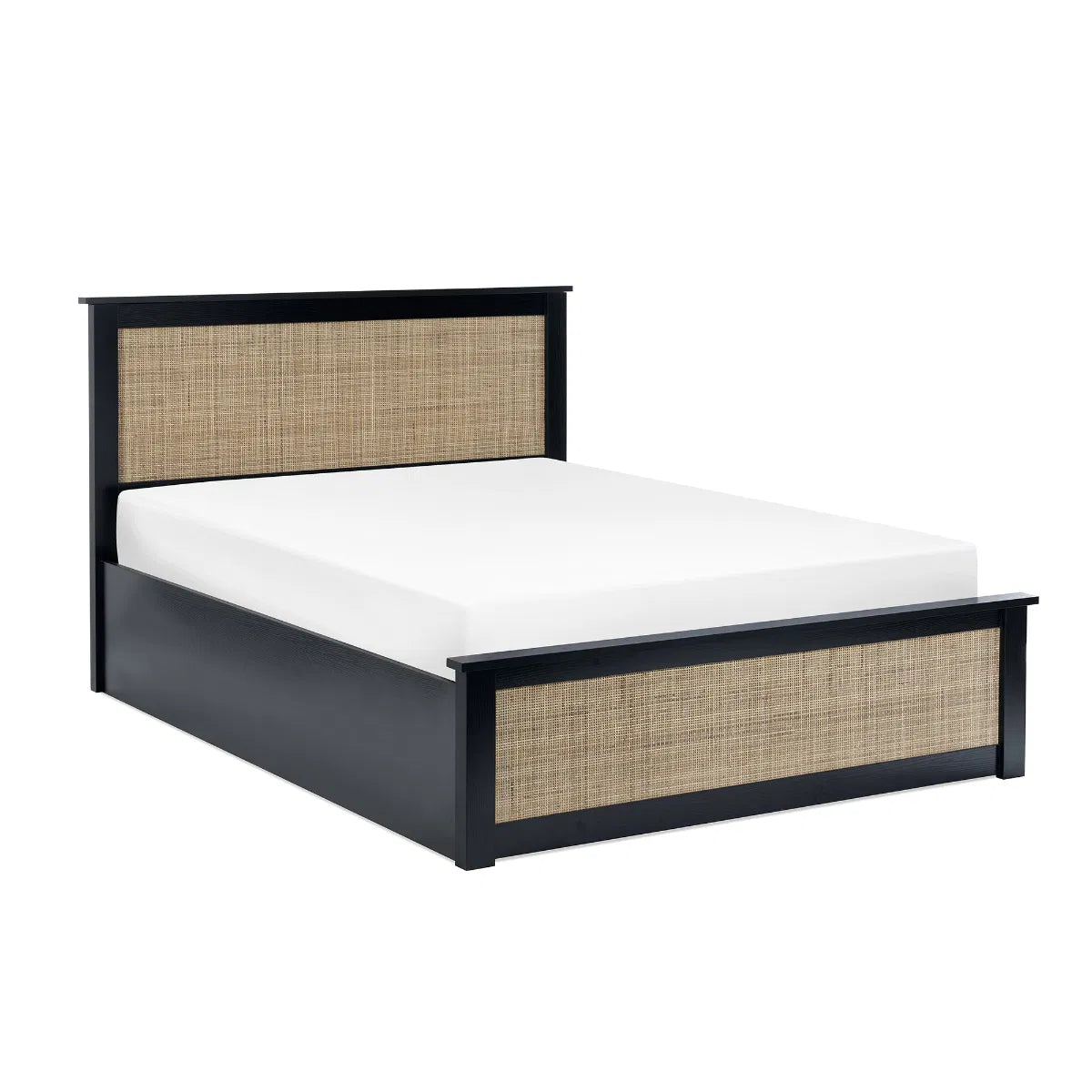Julian Bowen Padstow Rattan Ottoman Bed King size - Wood Velvet