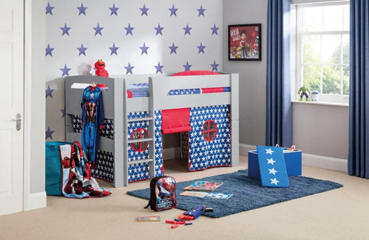 Julian Bowen Pluto Blue Tent For Midsleeper - Wood Velvet