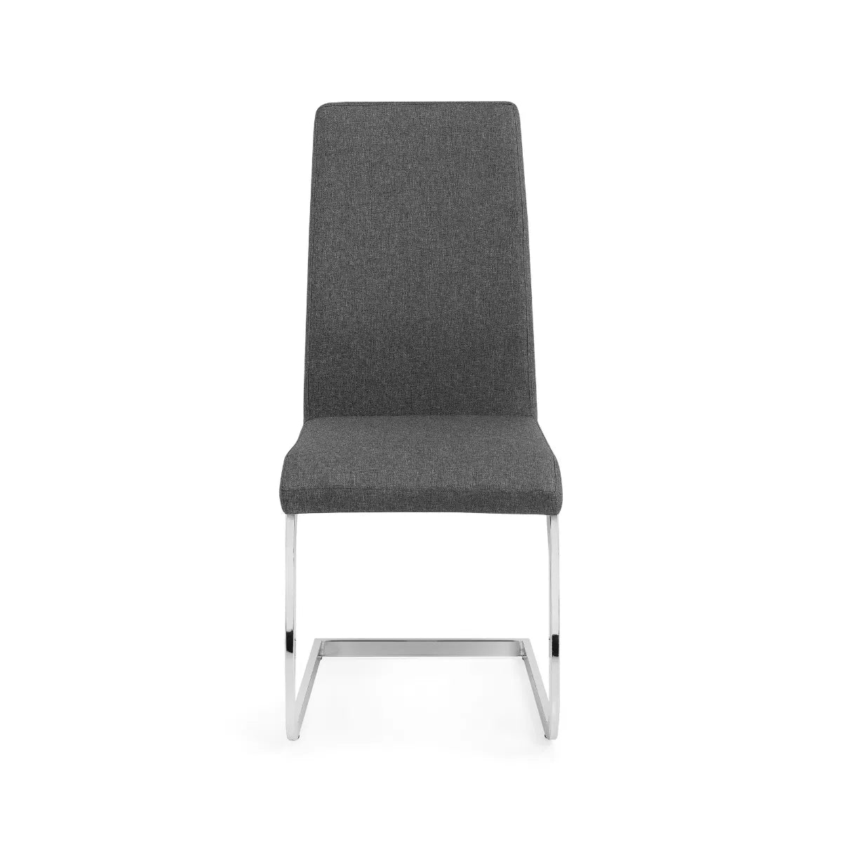 Roma Cantilever Dining Chairs In Slate Grey Linen | Set Of 2 | Julian Bowen