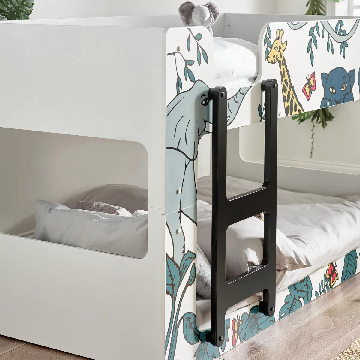 Julian Bowen 'Animal Safari' Kids Bunk Bed - Wood Velvet