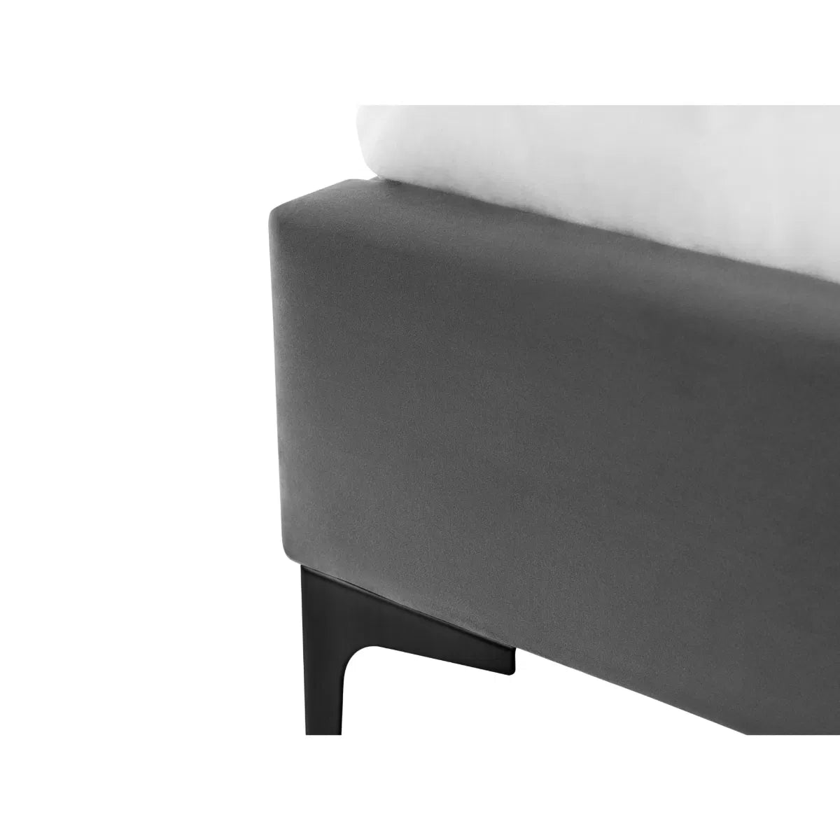 Diamond Quilted Bed Frame In Luxo Grey Velvet | Sanderson King Size | Julian Bowen