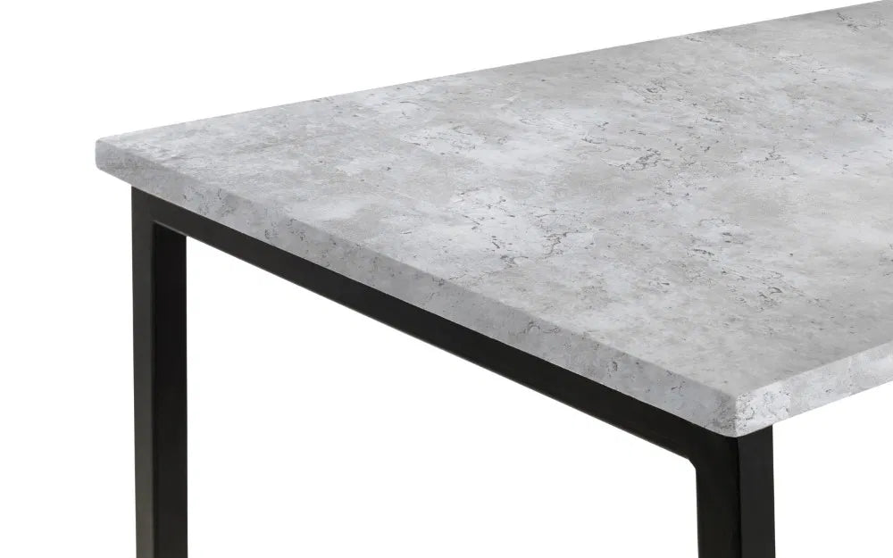 Julian Bowen Concrete Effect Metal Frame Desk | Staten Range | - Wood Velvet
