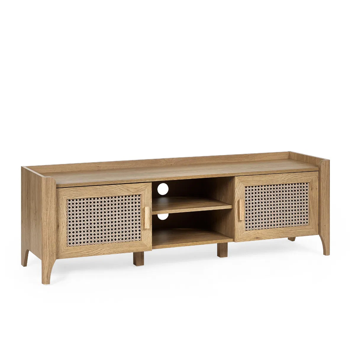 Julian Bowen Bohemian Media Unit In Rattan Effect | Sydney Range | Wood Velvet