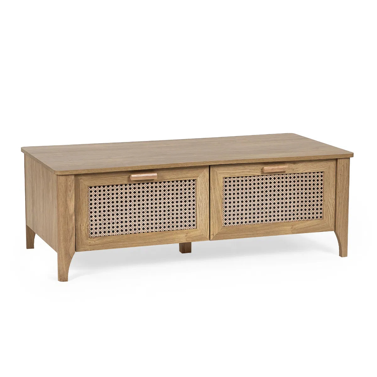 Julian Bowen Bohemian 2 Drawer Coffee Table In Rattan Effect | Sydney Range | Wood Velvet