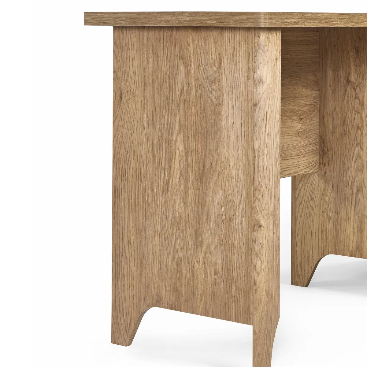 Julian Bowen Bohemian Office Desk/Dressing Table In Rattan Effect | Sydney Range | Wood Velvet