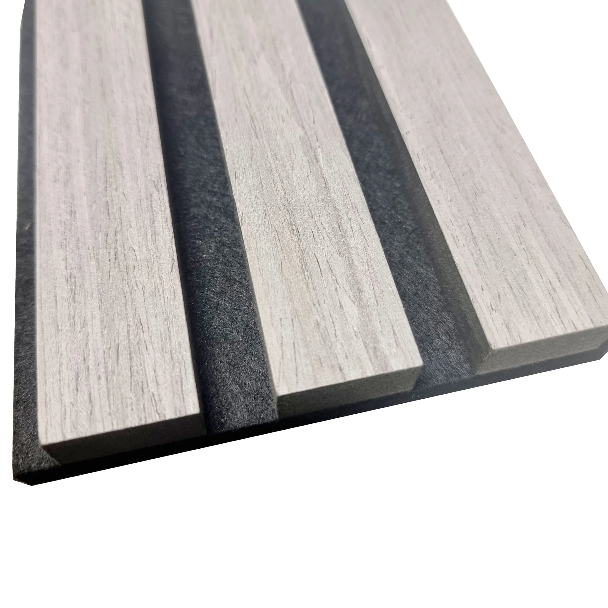 Acoustic Slatted Wall Panels - Ash Grey - Wood Velvet