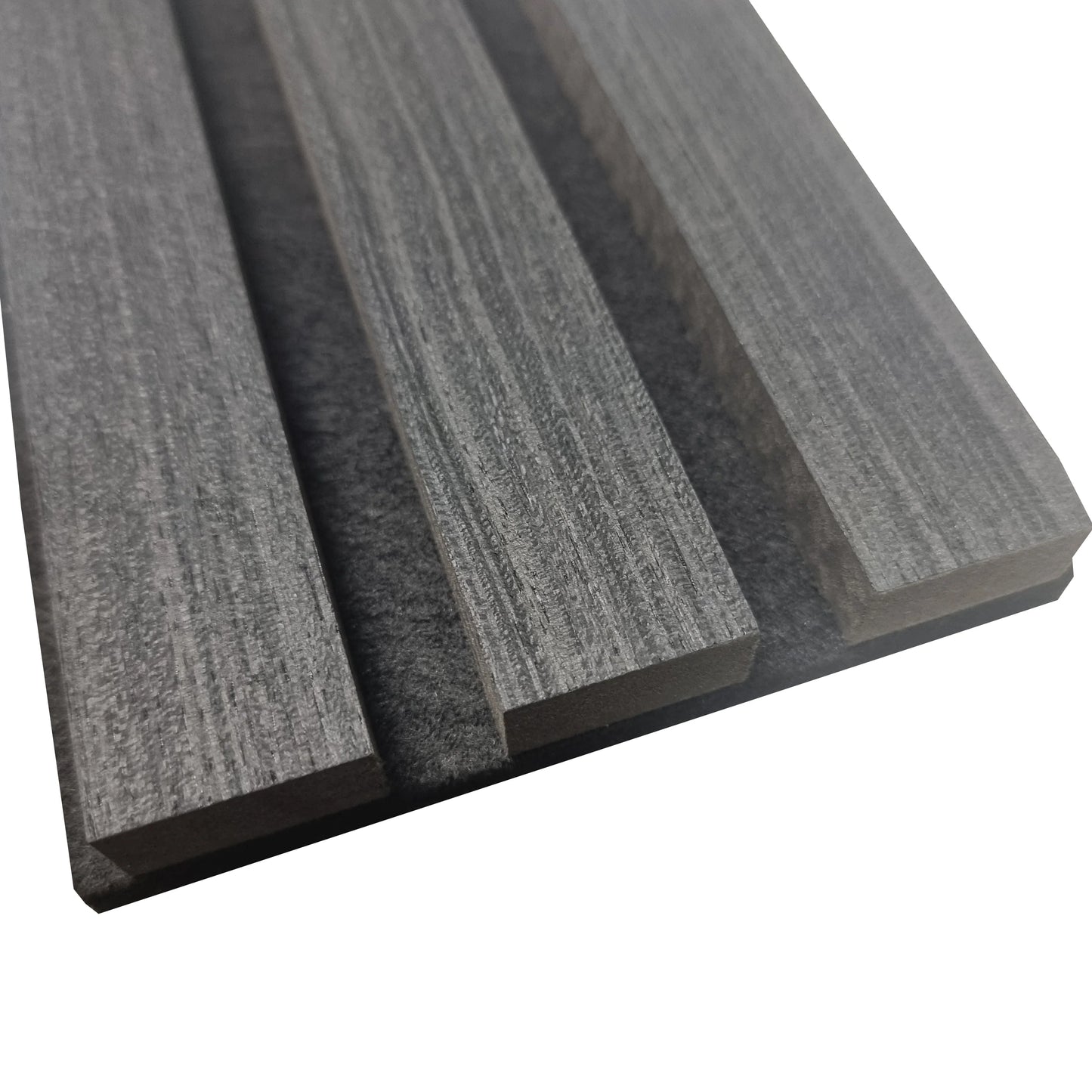 Acoustic Slatted Wall Panels - Black - Wood Velvet