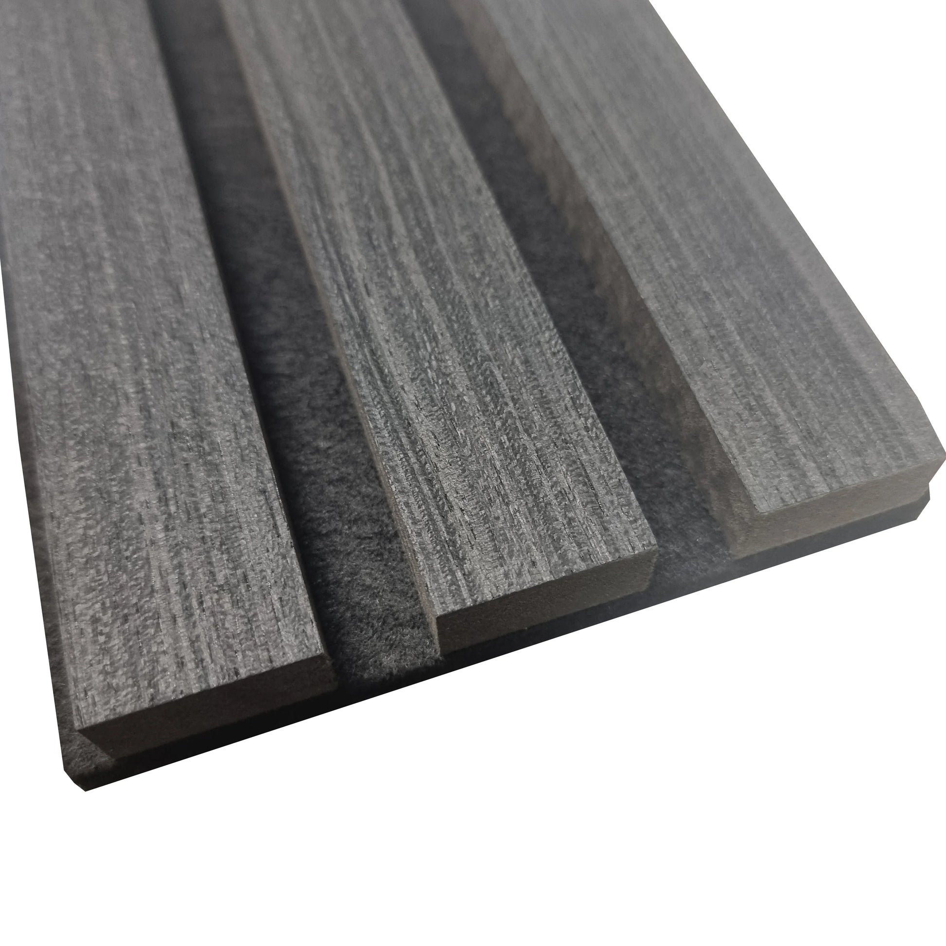 Acoustic Slatted Wall Panels - Black - Wood Velvet