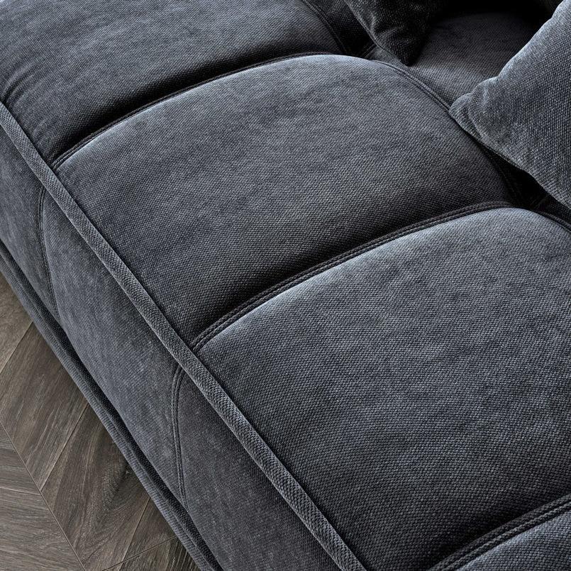 Gramercy Sofa Range in Steel Velvet - Wood Velvet