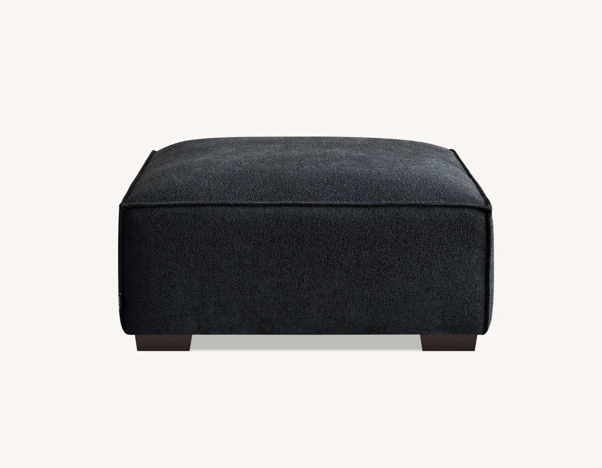 Dakota 4 seater with Chaise in Midnight Boucle - Wood Velvet