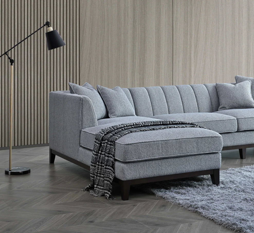 Cooper Sofa Range in Dolphin Boucle - Wood Velvet