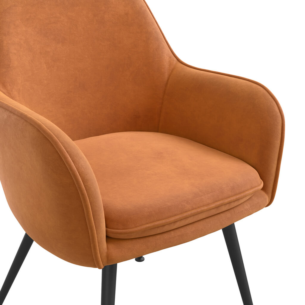 Tara Velvet Dining Chair By LPD - Wood Velvet
