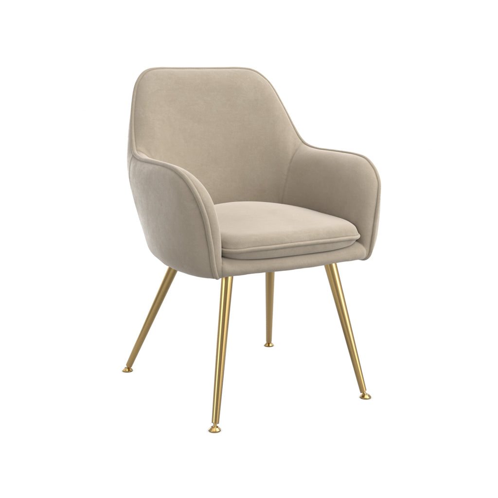 Tara Velvet Dining Chair By LPD - Wood Velvet