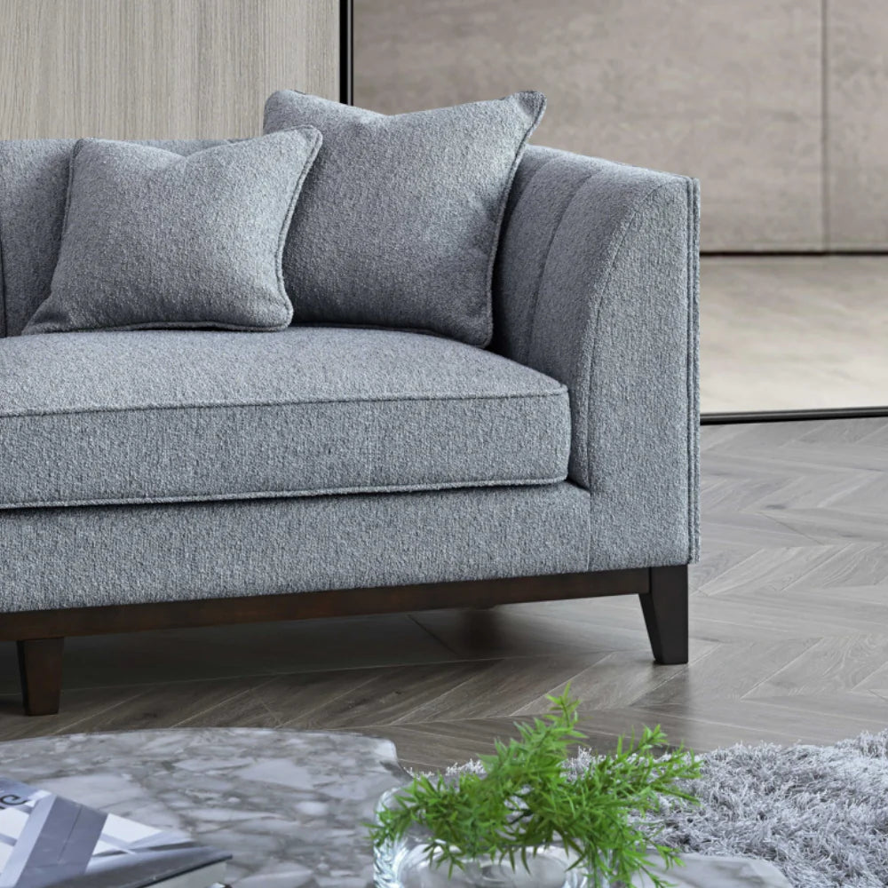 Cooper Sofa Range in Dolphin Boucle - Wood Velvet